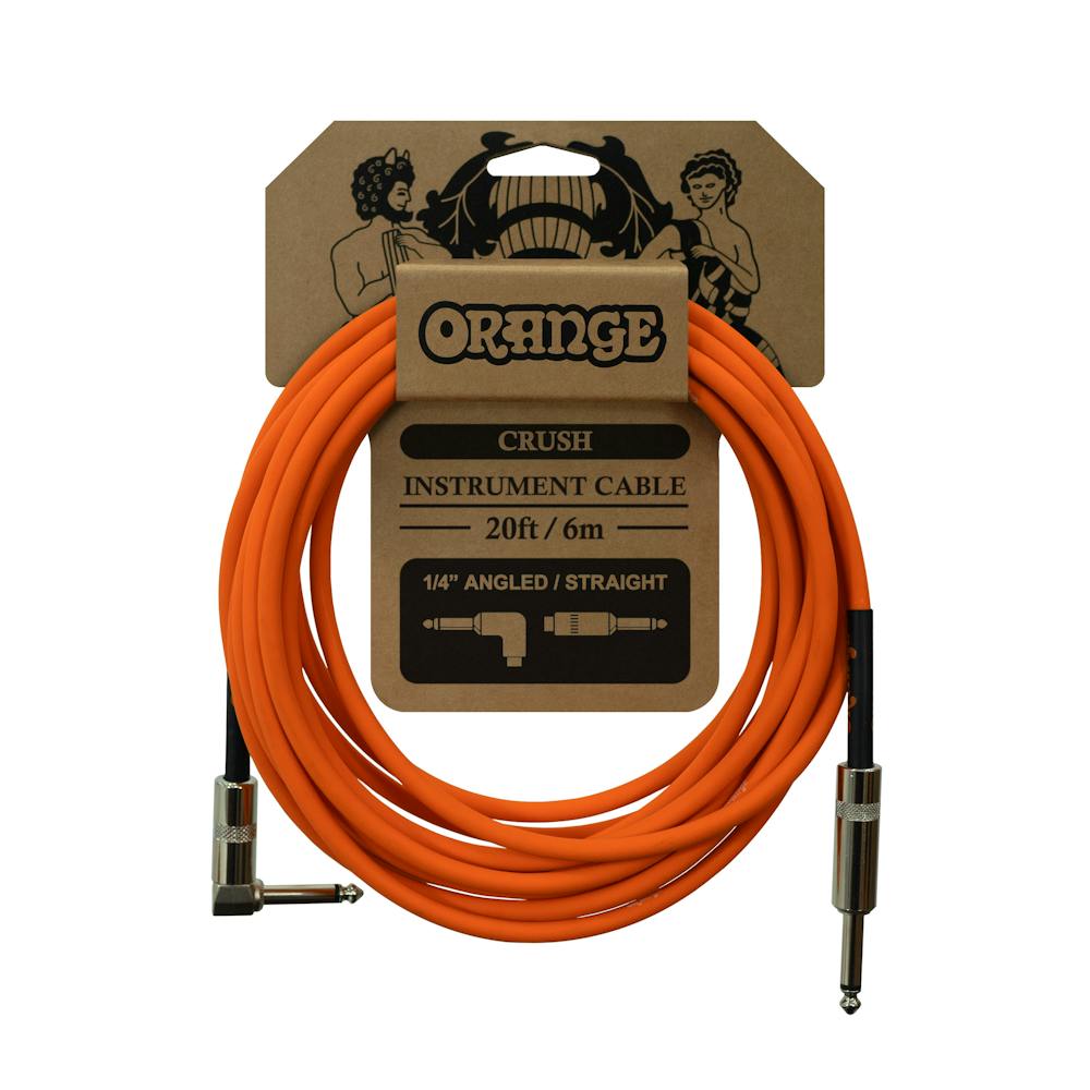 Orange Crush 20ft Angled to Straight Instrument Cable