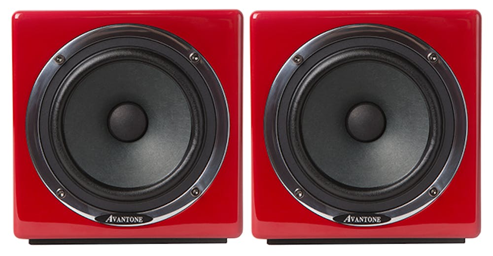 Avantone MixCube Active Full-Range Mini-Reference Studio Monitors in Ferrari Red (Pair)