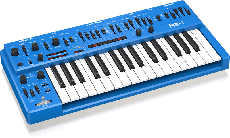Behringer MS-1 MK1 Analogue Synthesizer in Blue - Andertons Music Co.