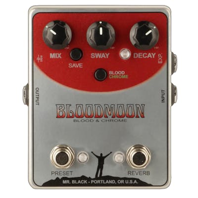 Mr. Black BloodMoon Blood and Chrome Dual Modulated Reverb Pedal