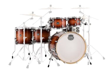 Mapex Armory Rock Fusion 6 Pce with Tomahawk Snare in Red Wood Burst with Chrome Fittings