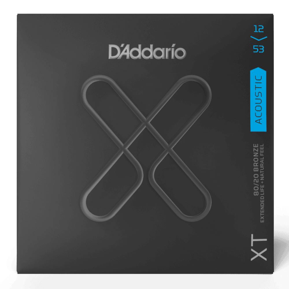 D'Addario XT 80-20 Bronze Light 12-53 Acoustic Guitar Strings