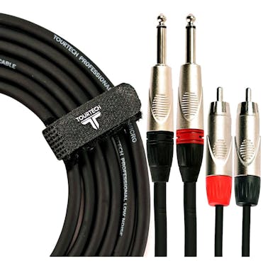 Tourtech 10ft/3m Twin Cable RCA - Jack