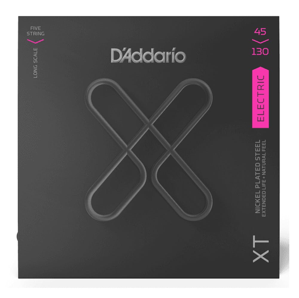 D'Addario XT Nickel Plated Steel Regular Light 5-String 45-130 Bass Strings