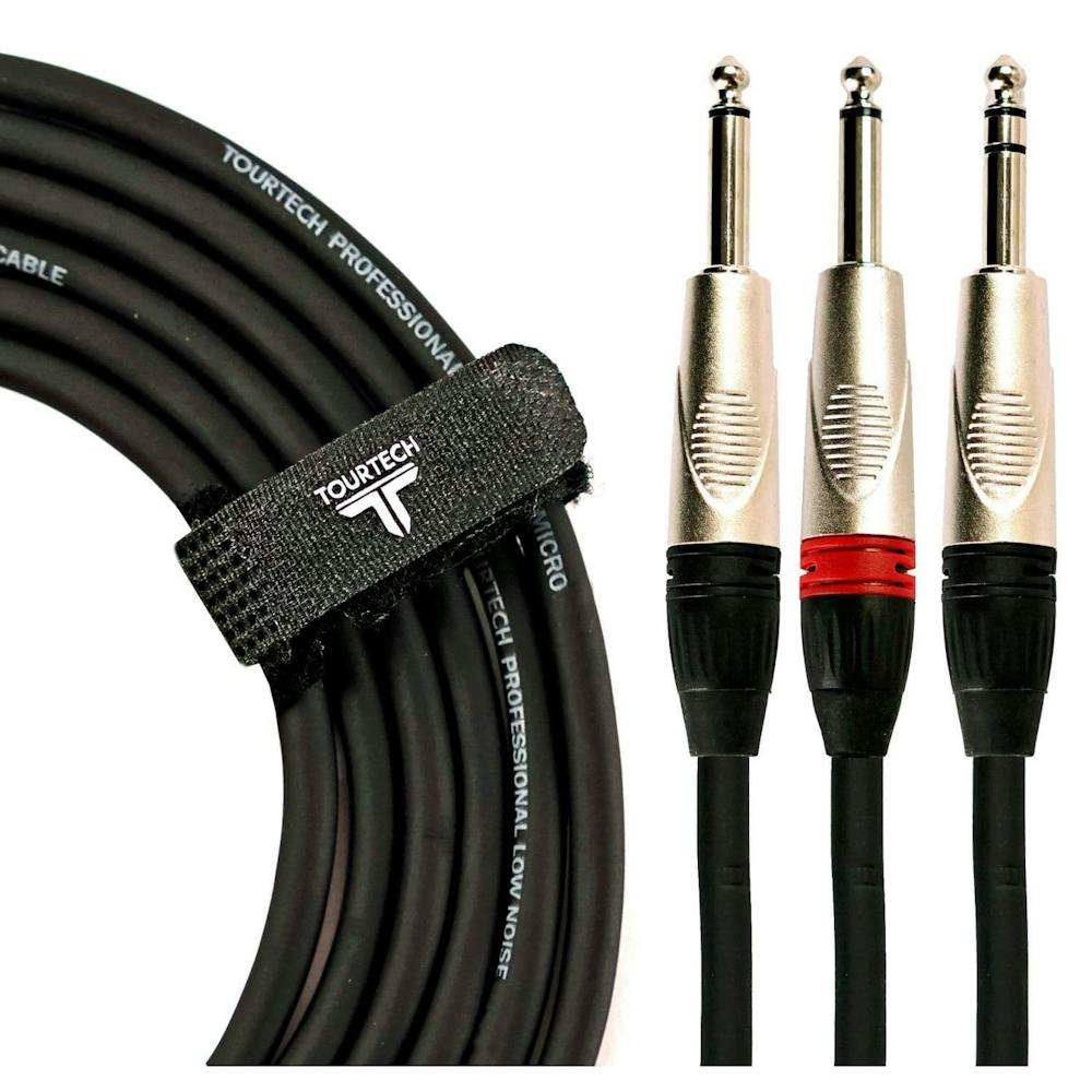 Tourtech 10ft/3m Y Cable Stereo Jack - 2 Jack