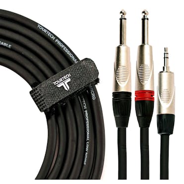 Tourtech 10ft/3m Y Cable Stereo Mini Jack - 2 Jack