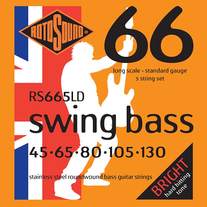 Rotosound 66 Swing Bass 45-130 5 String Bass Set - Andertons Music Co.