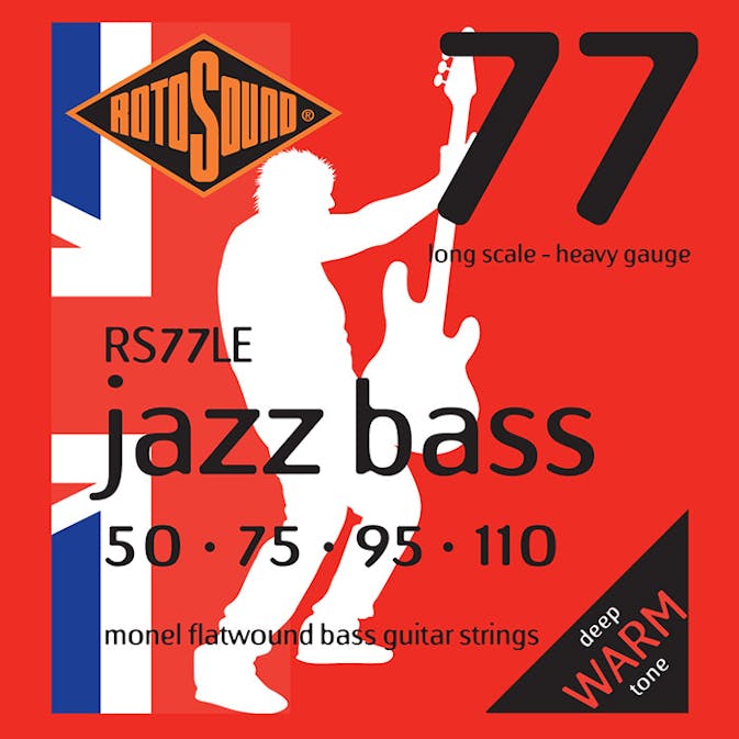 Rotosound Jazz Bass 77 Flatwound 4-String Bass Set (50, 75, 95