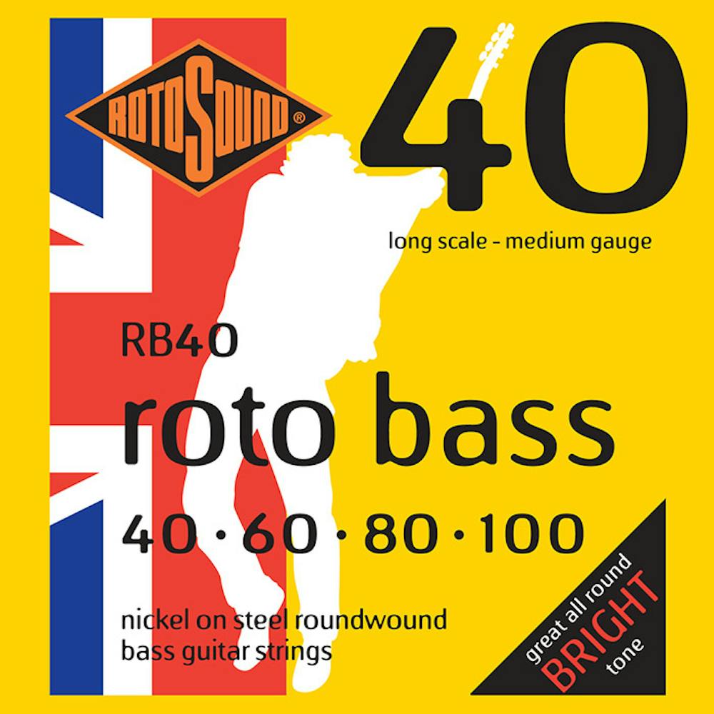 Rotosound RB40 Nickel Bass Guitar Strings - 40, 60, 80, 100