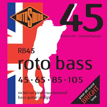 Rotosound RB45 Nickel Bass Guitar Strings - 45, 65, 85, 105