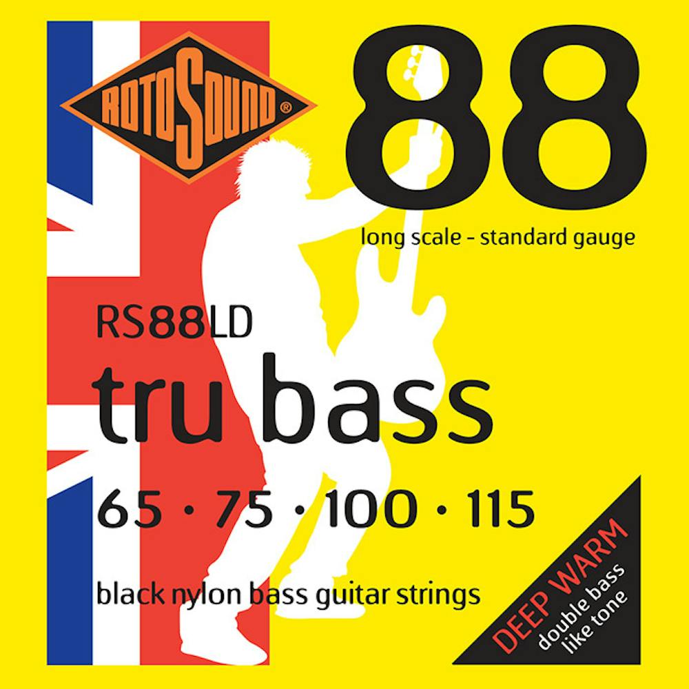 Rotosound RS88LD Black Nylon Flatwound Bass Guitar Strings - 65, 75, 100, 115