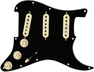 Fender Pre Wired Pickguard Stratocaster SSS Tex Mex in Black