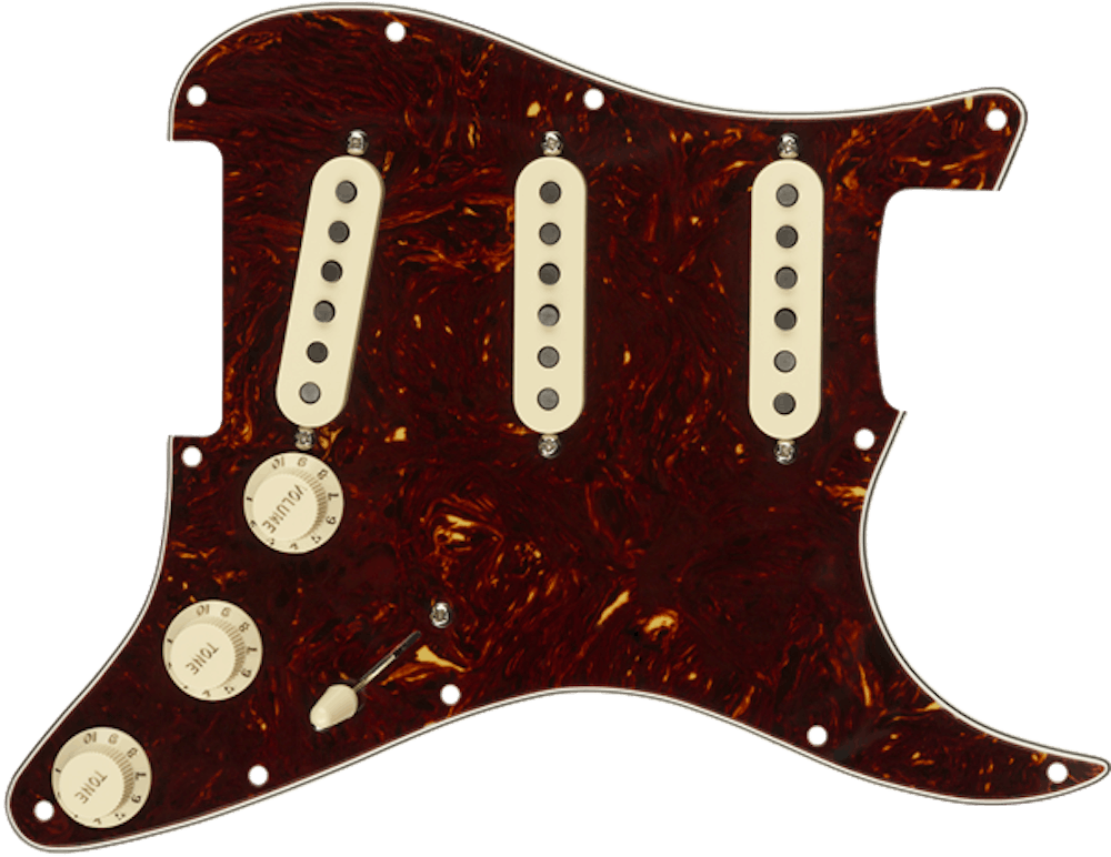 Fender Pre Wired Pickguard Stratocaster SSS Tex Mex in Tortoise Shell