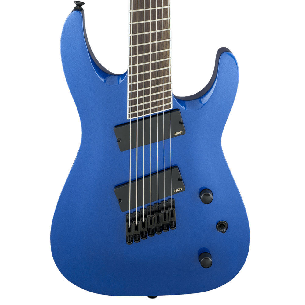 Jackson X Series Soloist Archtop SLAT7 Fan-Fret 7 String in Metallic Blue