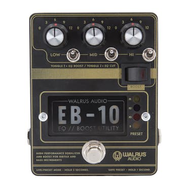 Walrus Audio EB-10 Preamp, EQ & Boost Pedal in Matte Black