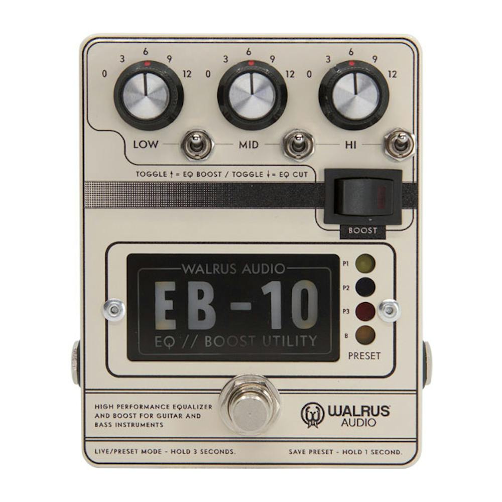 Walrus Audio EB-10 Preamp, EQ & Boost Pedal in Cream
