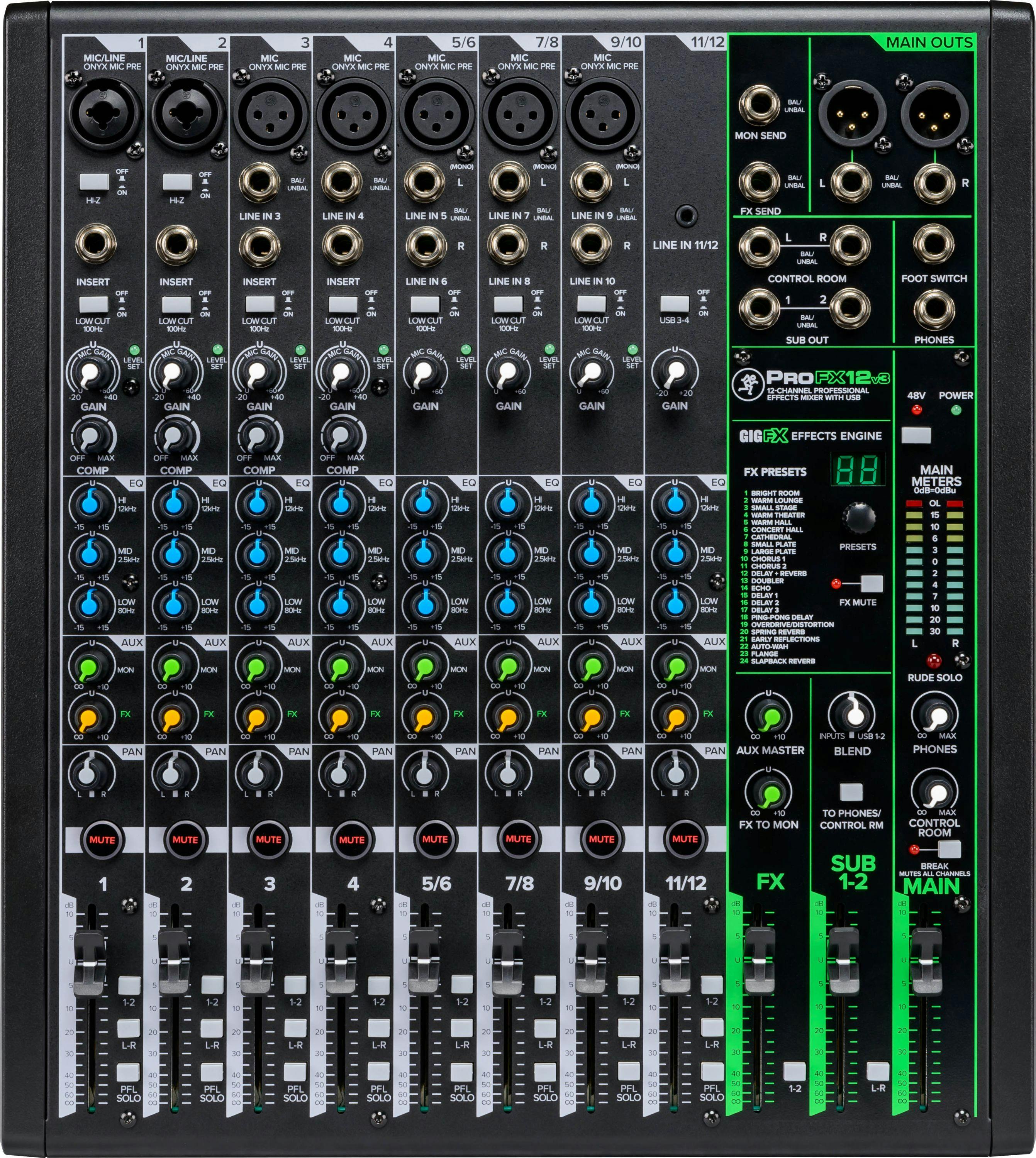 Mackie PROFX12 V3 Mixer w/ Digital FX - Andertons Music Co.