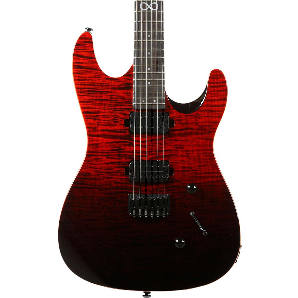 Chapman ML1 Modern Standard Electric Guitar in Black Blood Red