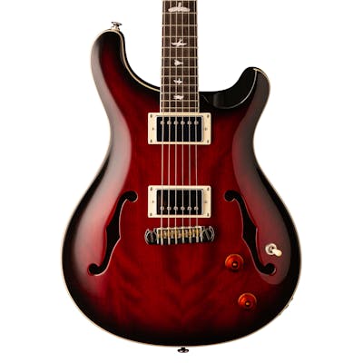 PRS SE Hollowbody Standard Electric Guitar in Fire Red Burst
