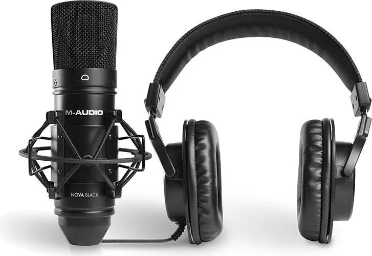 M-Audio Cable Complete Recording Bundle Headphones and Software Suite USB Audio Interface Microphone AIR 192|4 Vocal Studio Pro Shock mount 