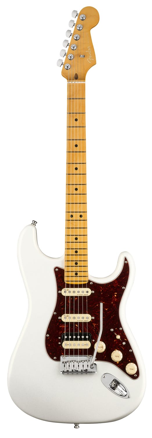 Fender American Ultra Stratocaster HSS Maple Fingerboard In Arctic Pearl -  Andertons Music Co.