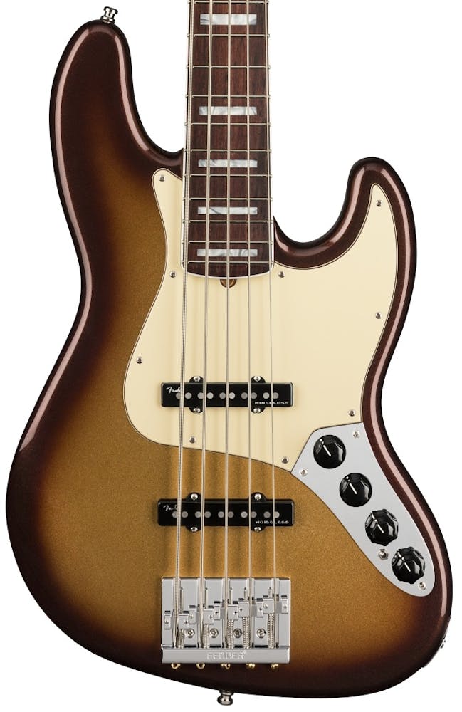 Fender American Ultra Jazz Bass V Rosewood Fingerboard In Mocha Burst