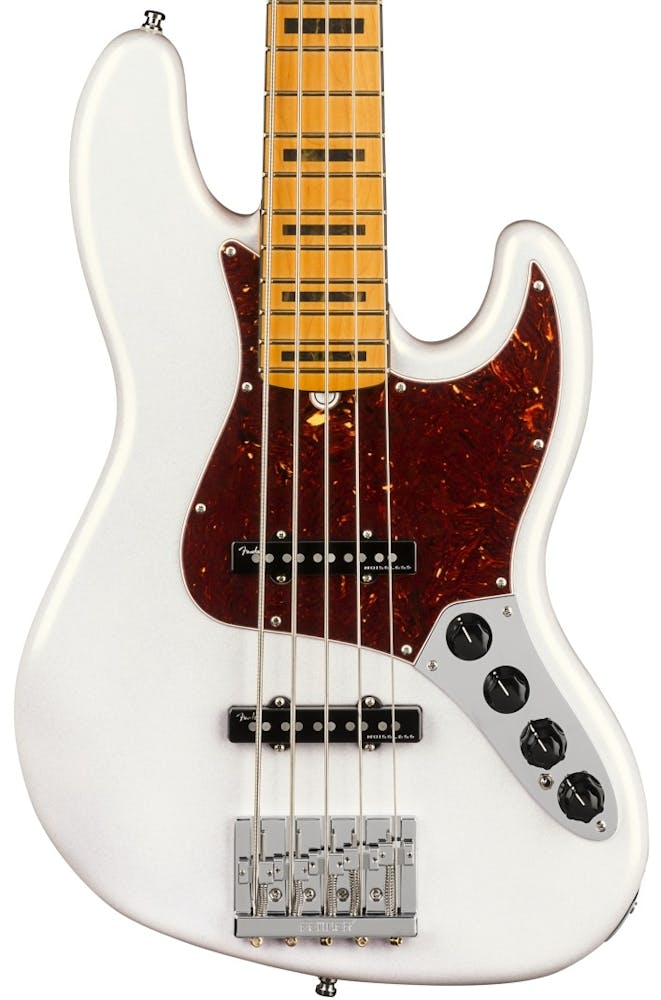 Fender American Ultra Jazz Bass V Maple Fingerboard In Arctic Pearl