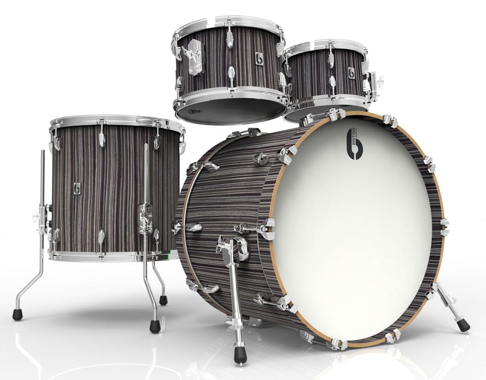 British Drum Co Legend Series Fusion 4pc Shell Pack 10x7" 12x8" 16x16" 22x16" in Carnaby Slate