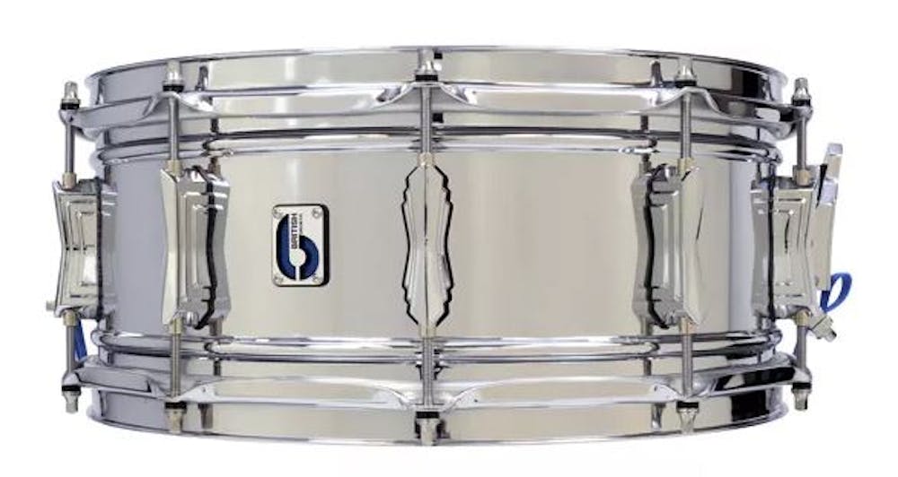 British Drum Company 14x6 Bluebird Chrome Over Brass Double Beaded Shell
