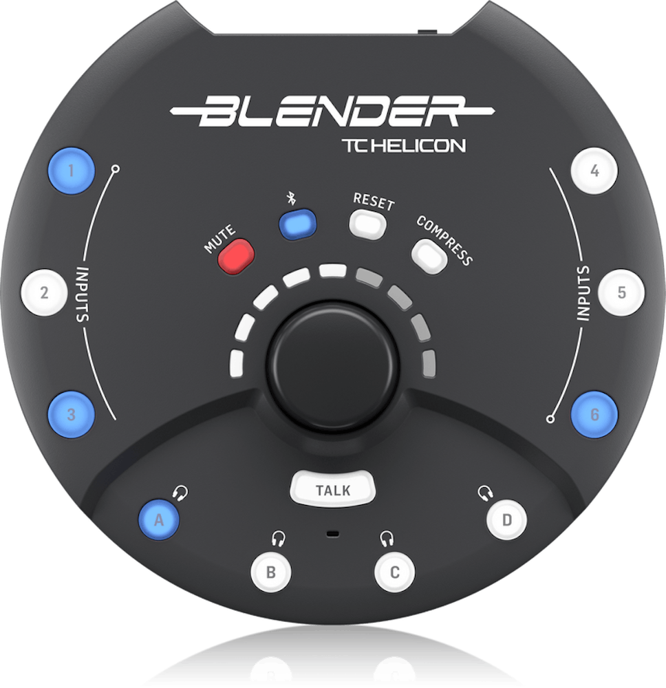 TC Helicon Blender Stereo USB Mixer & Audio Interface with 6 Inputs & 4 Headphone Outputs
