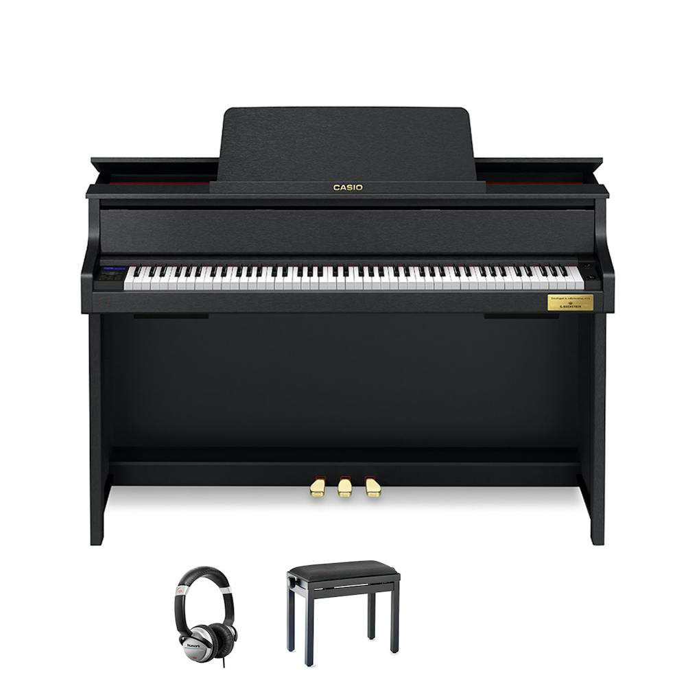 Casio GP-310 Grand Hybrid Digital Piano in Black With Stool and Headphones