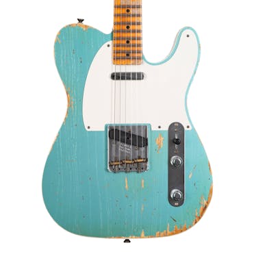 Fender Custom Shop '52 Tele Double-Bound in Teal Green Metallic Heavy Relic with Large C Neck