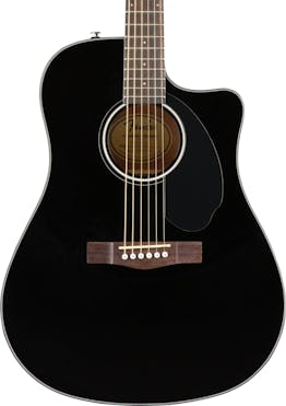 Fender CD-60SCE Dreadnought Electro-Acoustic Cutaway Guitar in Black