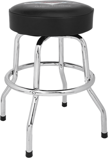 Fender Barstool Silver Sparkle 24 Inch Swiveling Bar Stool w/ Padded Seat Top 