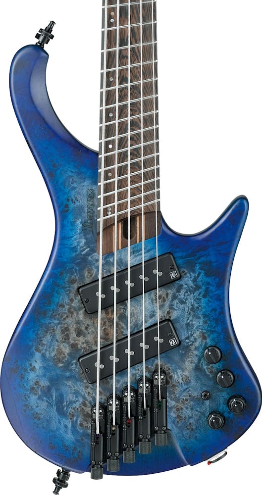 Ibanez EHB1505MS 5-String Headless Multi-Scale Bass Guitar in Pacific Blue Burst Flat