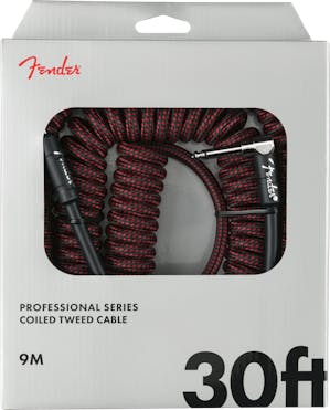 Fender Professional Coil Cable 30" in Red Tweed
