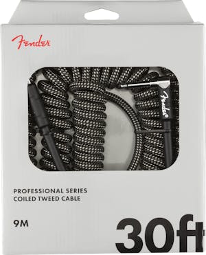 Fender Professional Coil Cable 30" in Gray Tweed