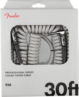 Fender Professional Coil Cable 30" in White Tweed
