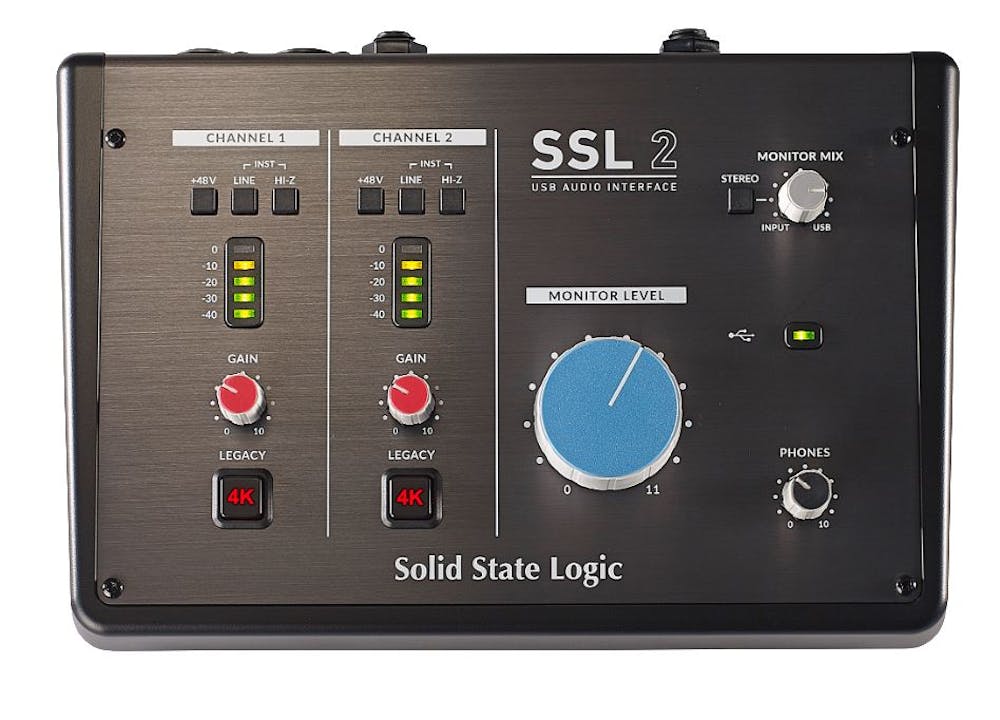 SSL 2 USB-C Audio Interface with Analog Mic Preamps