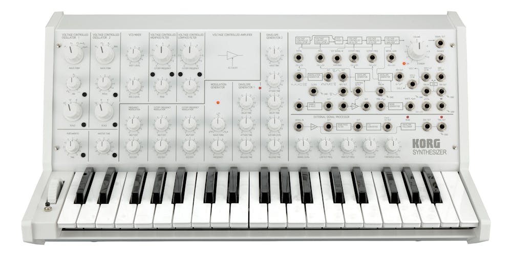 Korg MS-20 Full-size Monophonic Analogue Synth in White