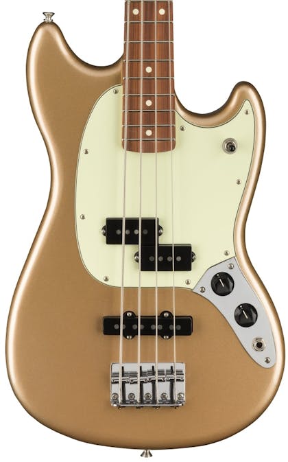 Fender Player Mustang Bass PJ in Firemist Gold - Andertons Music Co.