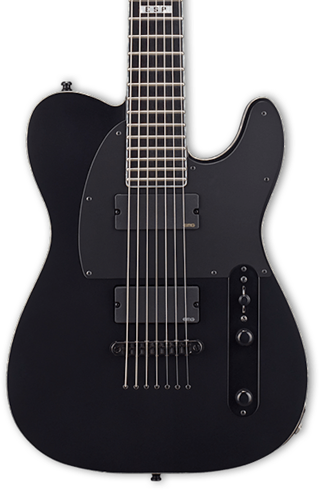 ESP E-II T-B7 Baritone in Black Satin