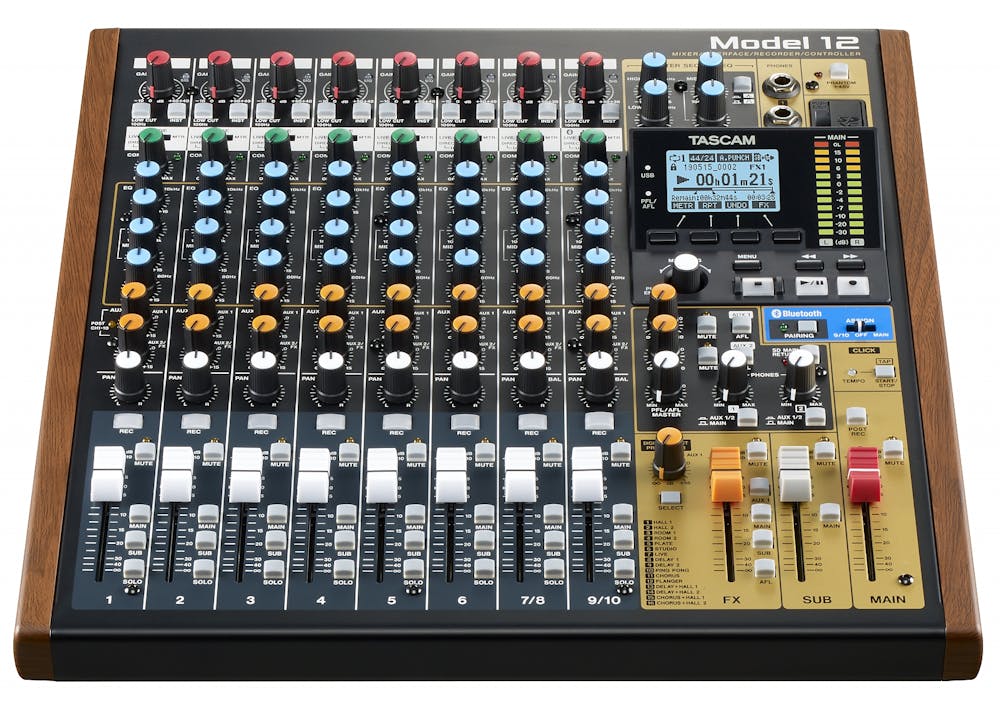 Tascam Model 12 - 10-Channel Analogue Mixer With 12-Track Digital Recorder & USB Interface