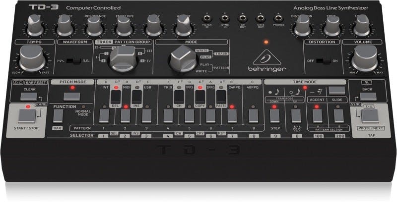 Behringer TD-3-BK Analogue Bass Line Synthesizer in Black - Andertons Music  Co.