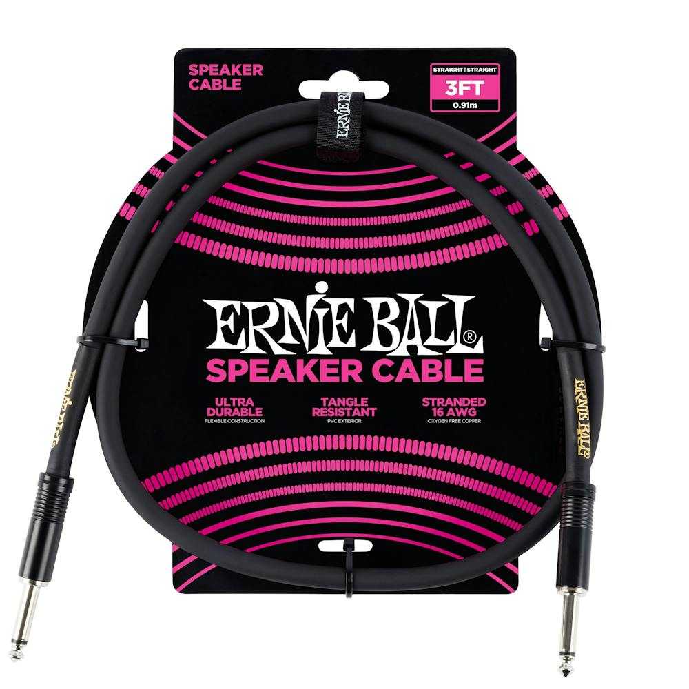 Ernie Ball 3ft Straight/Straight Speaker Cable