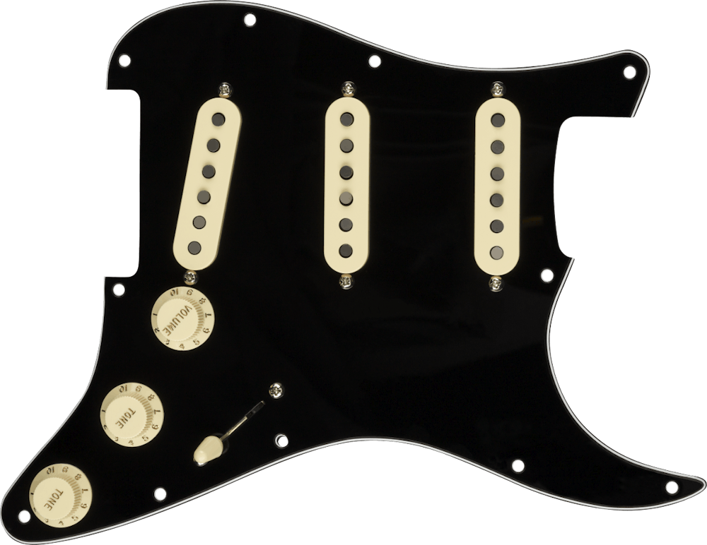 Fender Pre Wired Pickguard Stratocaster SSS Custom Shop Fat '50s in Black