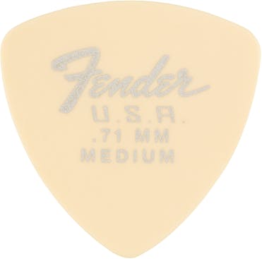 Fender 346 Dura-Tone Delrin .71mm Picks 12-Pack in Olympic White