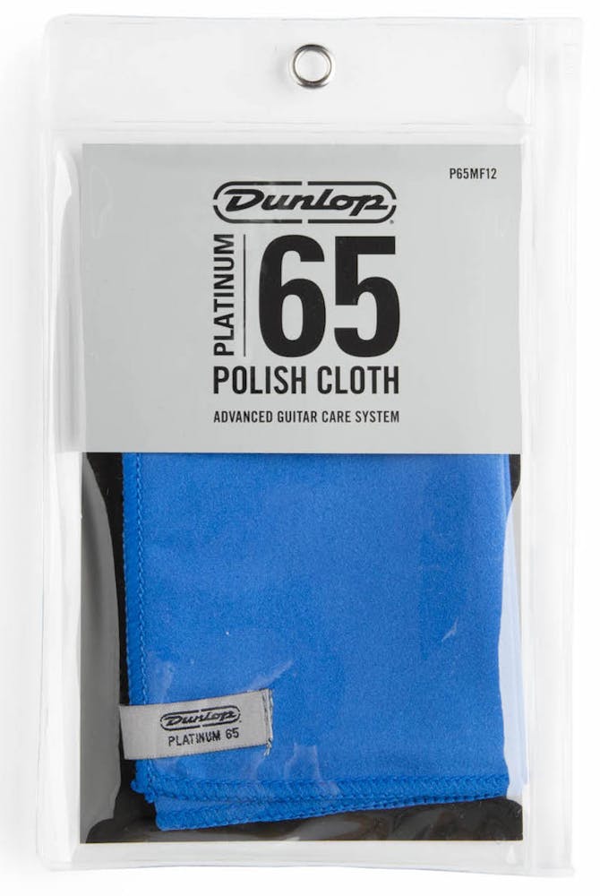 Jim Dunlop Platinum 65 - 12" Cloth Blue Suede Microfibre