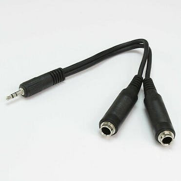 Andertons Pro Sound 3.5mm Stereo Jack to 2 x 6.3mm Stereo Sockets