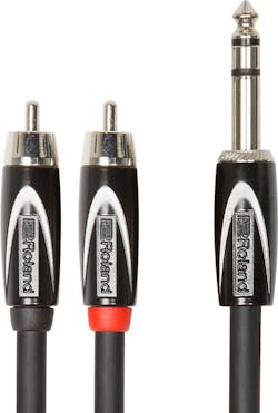 Roland 5ft / 1.5m interconnect cable, 1/4 inch trs (male)-dual rca